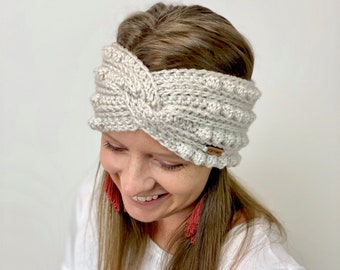 Boho Bobble Twist Headband Crochet Pattern