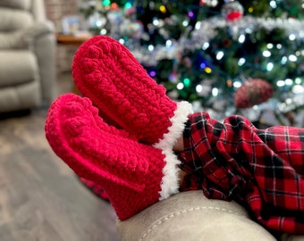 Crochet Christmas Slipper pattern