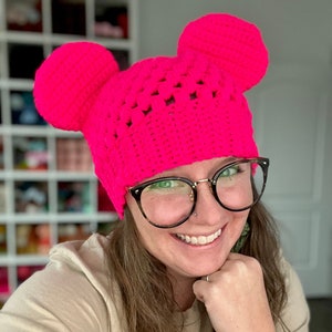 CROCHET Mouse Hat PATTERN- Crochet Ears Pattern, Crochet Beanie with Ears, Crochet Mouse Ears Hat, Mouse Ear Hat Pattern, Mouse Ear Beanie