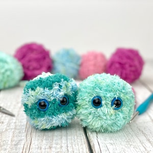 Crochet Fuzzy Monster Pattern, Crochet Worry Pet, Monster Ball, Crochet Patterns Amigurumi, Crochet Toys, Digital Download, CROCHET PATTERN