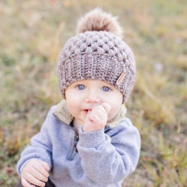 Modello di cappello da bambino all'uncinetto 5 taglie, Berretti Claire per bambini, Berretto da bambino all'uncinetto, Modello di berretto da bambino, Modello di berretto, Modello di berretto da bambino all'uncinetto