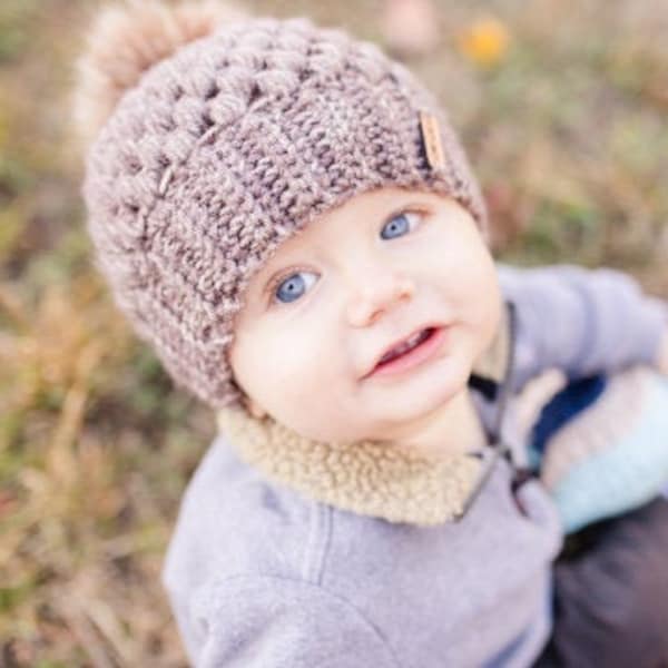 Patrón de gorro de bebé a crochet en 5 tallas, Gorros Baby Claire, Gorro de bebé a crochet, Patrón de gorro infantil, Patrón de gorro, Patrón de gorro a crochet