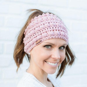 CROCHET PATTERN- Bobble Bun Beanie, Kate Bun Beanie, Crochet Messy Bun Beanie Pattern, Crochet Beanie Pattern, Messy Bun Beanie Pattern