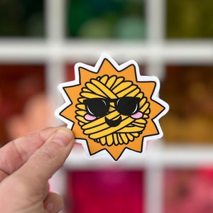 Sun Yarn Ball Sticker