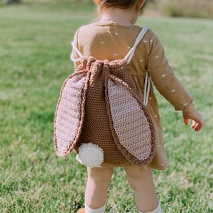 Crochet Bunny Backpack Pattern, Crochet Rabbit Ears Backpack Pattern, Crochet Rabbit Bag Pattern, Crochet Rabbit Bag, Crochet Easter Bag