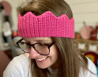 Crochet Crown Pattern, Crochet Princess Crown, Crochet Headband Pattern, Crown Headband Crochet Pattern, Crown Ear Warmer Pattern