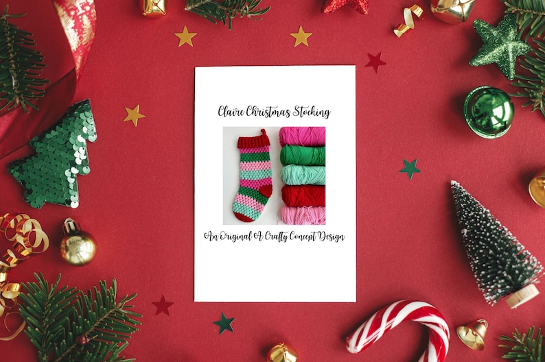 Crochet Christmas Stocking Pattern, Puff Stitch Stocking Pattern, Christmas Crochet Patterns, Crochet Holiday Stocking, Family Stockings image 4