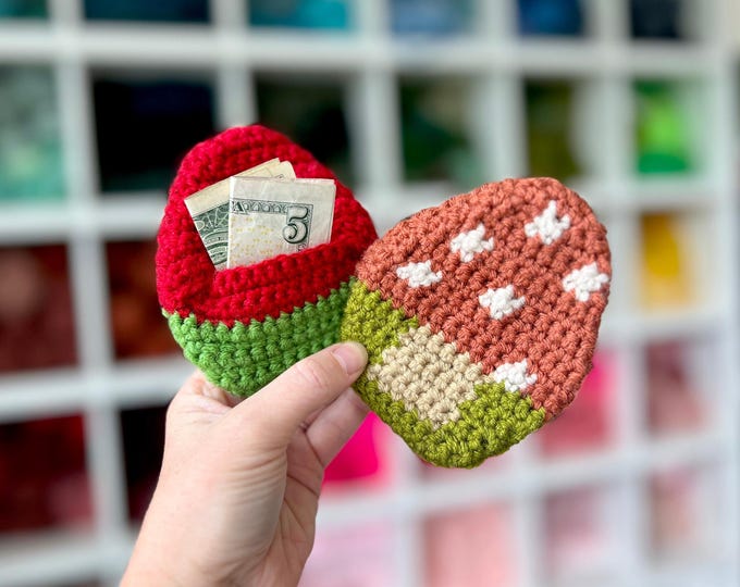 Mushroom Gift Pocket Crochet Pattern