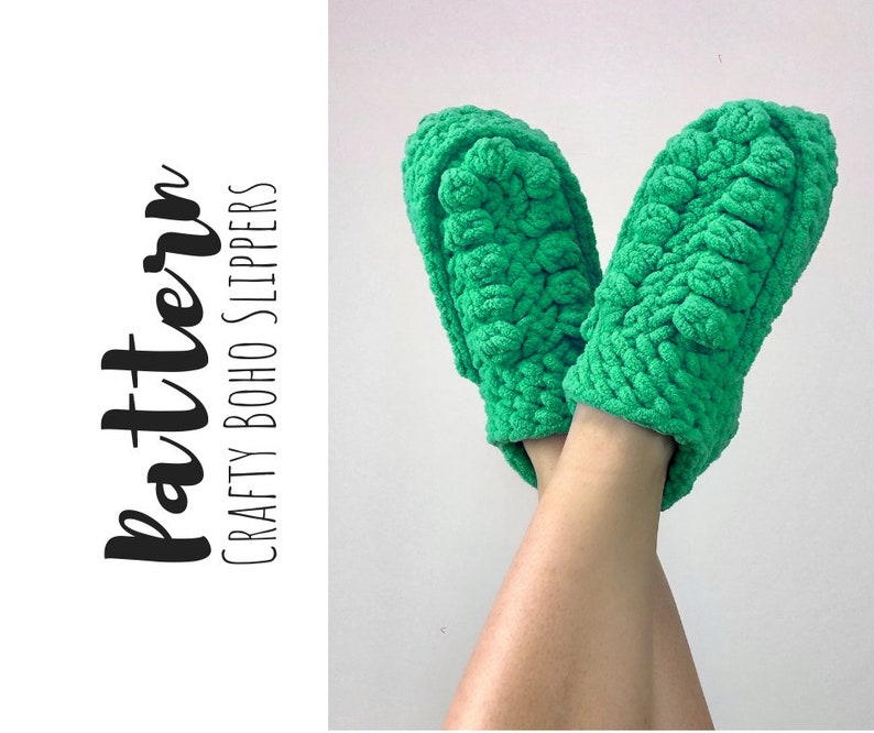 Crochet House Slippers Pattern, Crochet Slippers Pattern, Boho Slippers Crochet Pattern, Crochet House Shoes, Blanket Yarn Crochet Slippers image 2