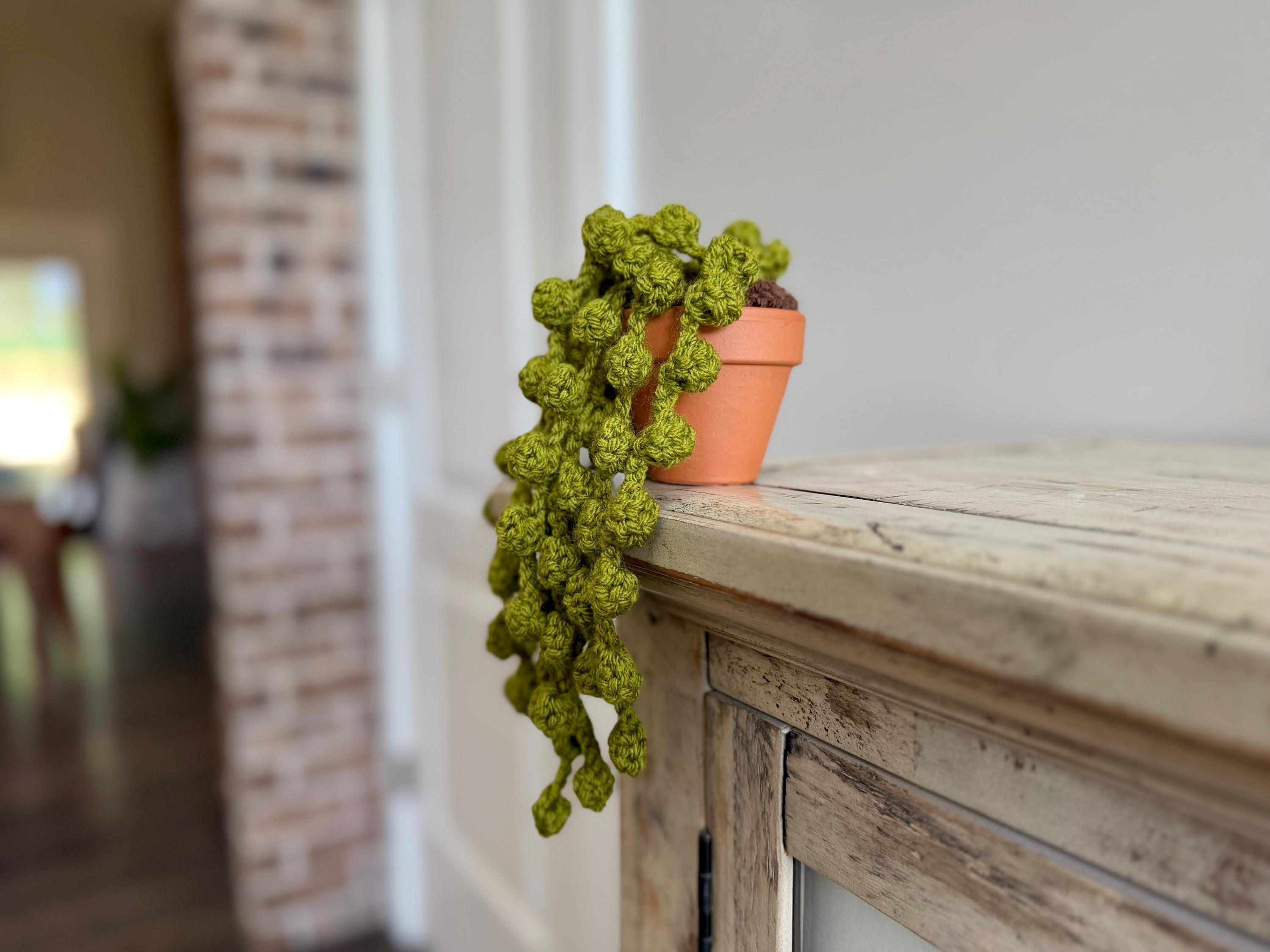 30 String of Pearls Crochet Patterns for Hanging Plants, Mini Pots, and Car Charms 32 Faux String of Pearls Crochet Plant Pattern