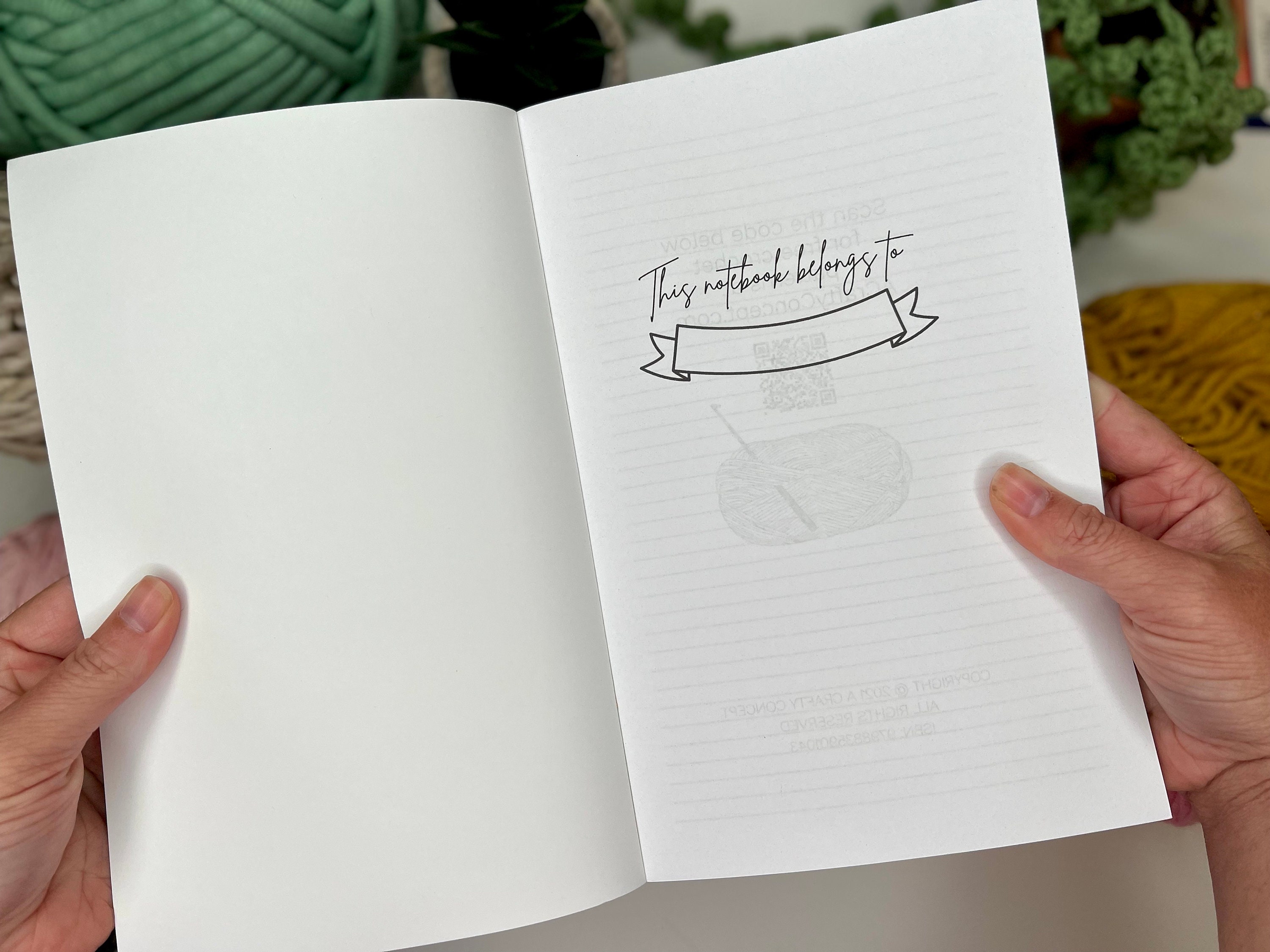 Yarn Is A Girls Best Friend Notebook, Yarn Notebook, Blank Notebook For Crocheters, Gifts for