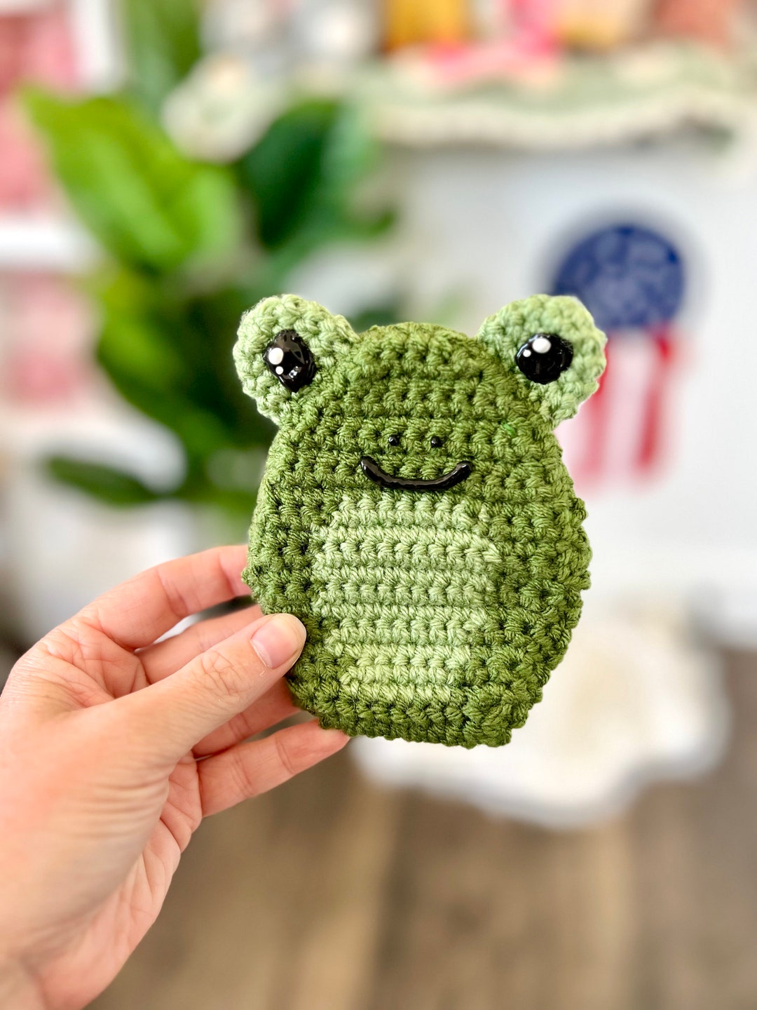 Crochet Frog Gift Pocket Pattern, Crochet Frog Gift, Crochet Gift