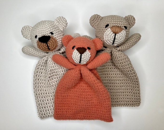 Crochet Teddy Bear Lovey- Crochet Pattern