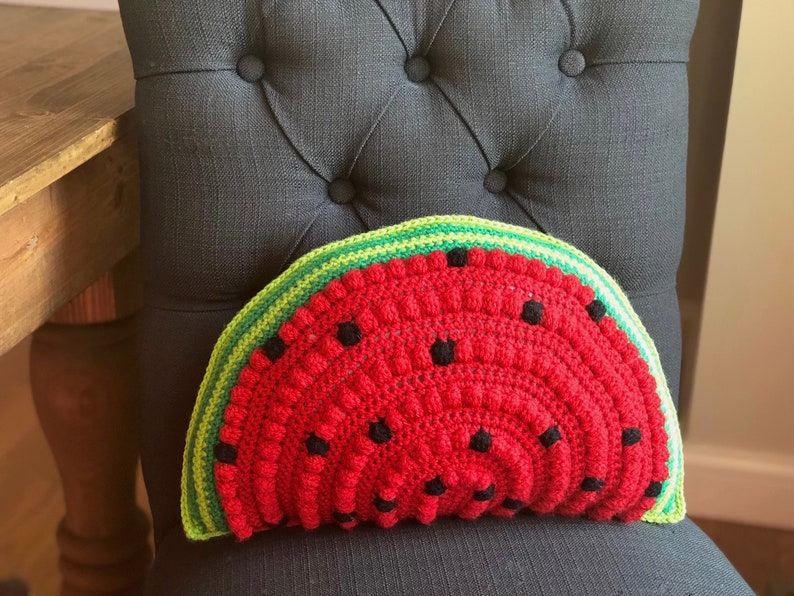 Crochet Watermelon Pillow Pattern Watermelon Pillow Pattern Etsy