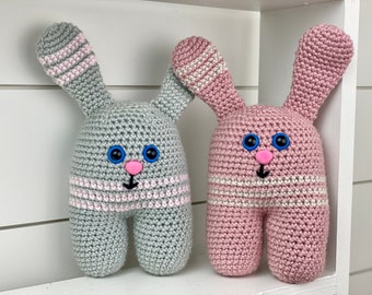 Crochet Bunny Rabbit Plushie Pattern, Bunny Amigurumi, Crochet Rabbit Pattern, Crochet Toy, Spring Crochet Pattern, Crochet Easter Bunny