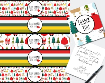 Instant Download Christmas Gift Tags, Printable Download Packaging, Christmas Gift Tags Handmade, Handmade Gift Tags, Print At Home Labels