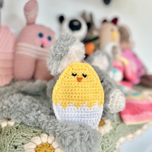Nachfüllbares Küken Ei Häkelanleitung, Küken Ei Tasche häkeln, Küken Geschenk häkeln, Ei häkeln, umweltfreundlich häkeln Bild 9