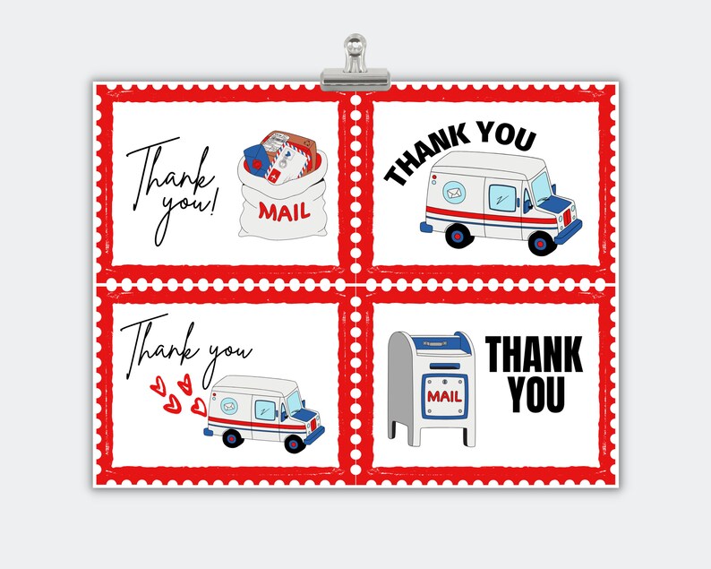 Printable Postal Worker Thank You Card Postal Worker Gift - Etsy