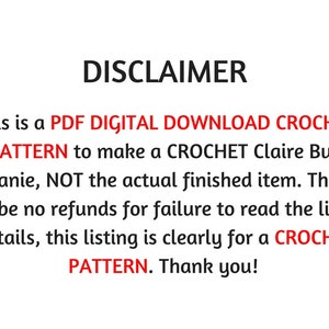 Claire Bun Beanie Crochet Pattern, Crochet Messy Bun Beanie Pattern, Beanie Crochet Pattern, Messy Bun Beanie Pattern image 10
