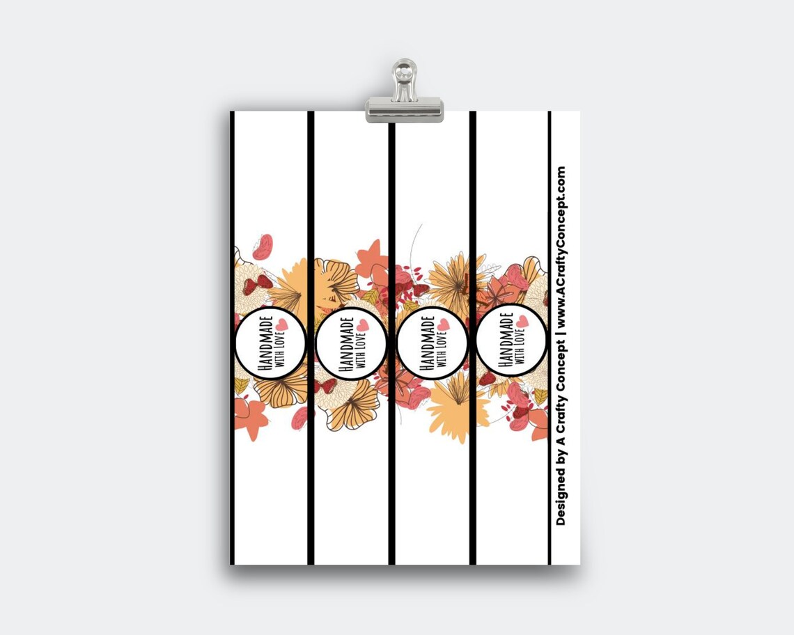 Printable Handmade With Love Tags Printable Product Labels - Etsy