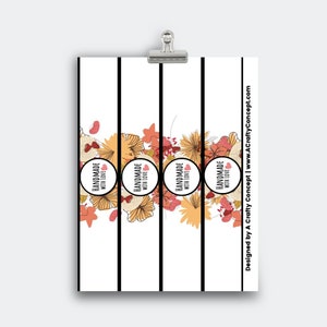 Printable Handmade With Love Tags, Printable Product Labels, Fall Wrap ...