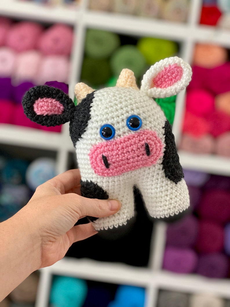 Cute Crochet Cow Amigurumi Pattern Make Your Own Adorable Cow Toy, Crochet Pattern Animal, Crochet Cow Pattern image 8