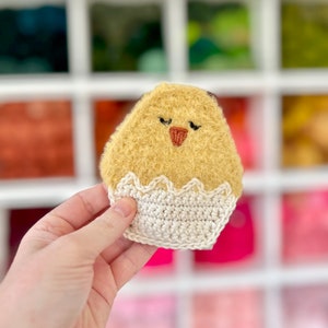 Nachfüllbares Küken Ei Häkelanleitung, Küken Ei Tasche häkeln, Küken Geschenk häkeln, Ei häkeln, umweltfreundlich häkeln Bild 3