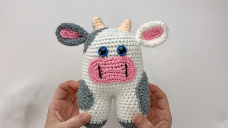 Cute Crochet Cow Amigurumi Pattern Make Your Own Adorable Cow Toy, Crochet Pattern Animal, Crochet Cow Pattern image 4