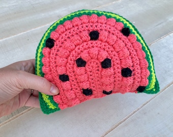 CROCHET PATTERN- Watermelon Baby Rattle, Crochet Baby Rattle Pattern, Crochet Baby Shower Gift, Crochet Watermelon Toy, Amigurumi Watermelon