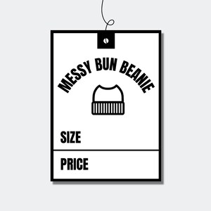 Printable Beanie Tags, Packaging for Crochet Hats, Printable Crochet ...