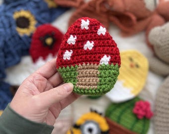 Crochet Mushroom Easter Egg Pattern: Refillable Candy Holder (PDF Download)