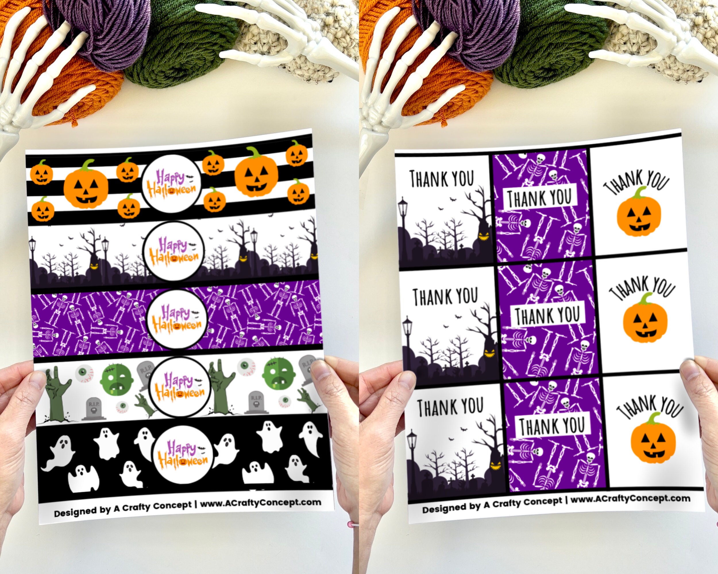 Printable Halloween Wrap Around Labels, Halloween Gift Labels ...