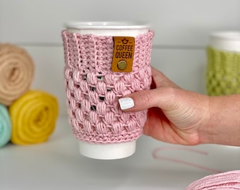 Crochet Coffee Cup Cozy Pattern, Crochet Coffee Sleeve, Crochet Mug Hugger Pattern, A Crafty Concept Crochet Pattern, Coffee Cozy Pattern