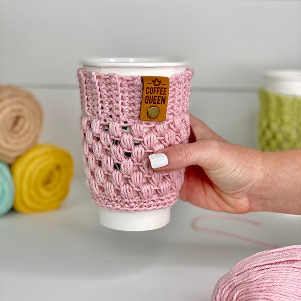 Crochet Coffee Cup Cozy Pattern, Crochet Coffee Sleeve, Crochet Mug Hugger Pattern, A Crafty Concept Crochet Pattern, Coffee Cozy Pattern