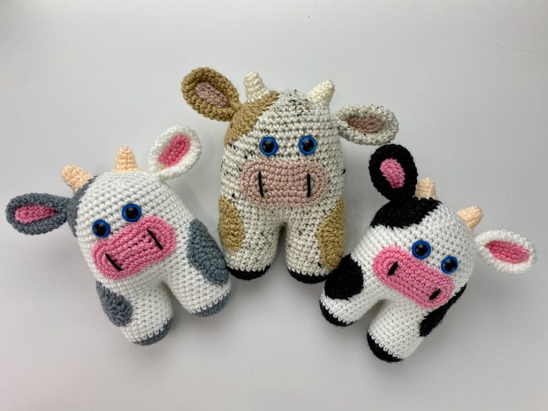 Cute Crochet Cow Amigurumi Pattern Make Your Own Adorable Cow Toy, Crochet Pattern Animal, Crochet Cow Pattern image 7