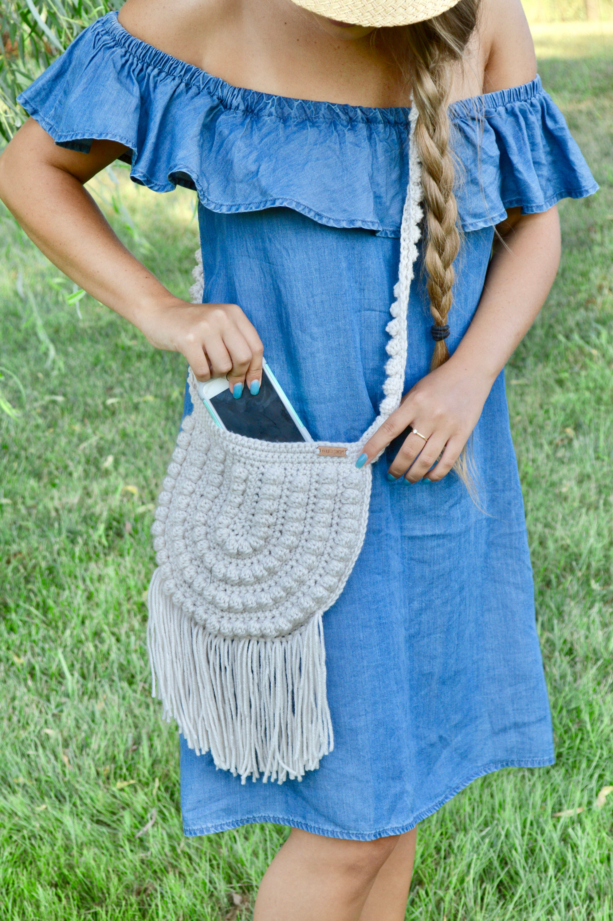 Crochet Pattern, Boho Crochet, Crochet Purse, Crochet Motif, Bohemian  Crochet, Boho Pattern | Day Tripper Crossbody Bag Crochet Pattern