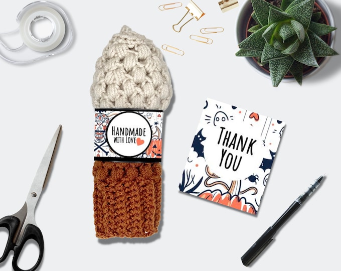 Halloween Doodle Wrap Labels