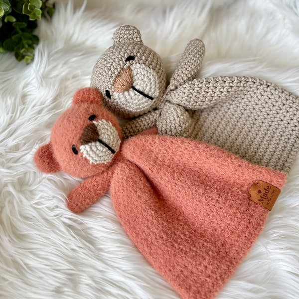 Teddy Bear Crochet Lovey Pattern, Security Crochet Pattern, Crochet Pattern PDF, Crochet Teddy Bear Pattern, Crochet Bear Snuggler