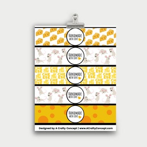 Cheese Themed Printable Product Labels, PDF Labels, Digital Download ...