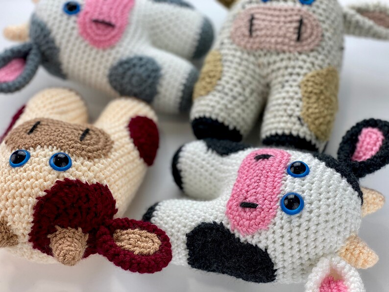 Cute Crochet Cow Amigurumi Pattern Make Your Own Adorable Cow Toy, Crochet Pattern Animal, Crochet Cow Pattern image 6