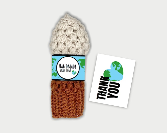 Earth Day Handmade With Love Tags, Earth Day Thank You Cards, Printable Thank You Cards, Wrap Labels and Thank You Cards for crochet