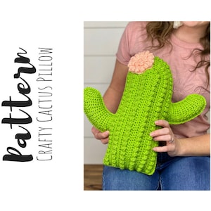 Crochet Cactus PATTERN, Crochet Cactus Pillow, Crochet Succulent Pattern , Crochet Cacti, Crochet Saguaro Pillow, Crochet Cactus Cushion