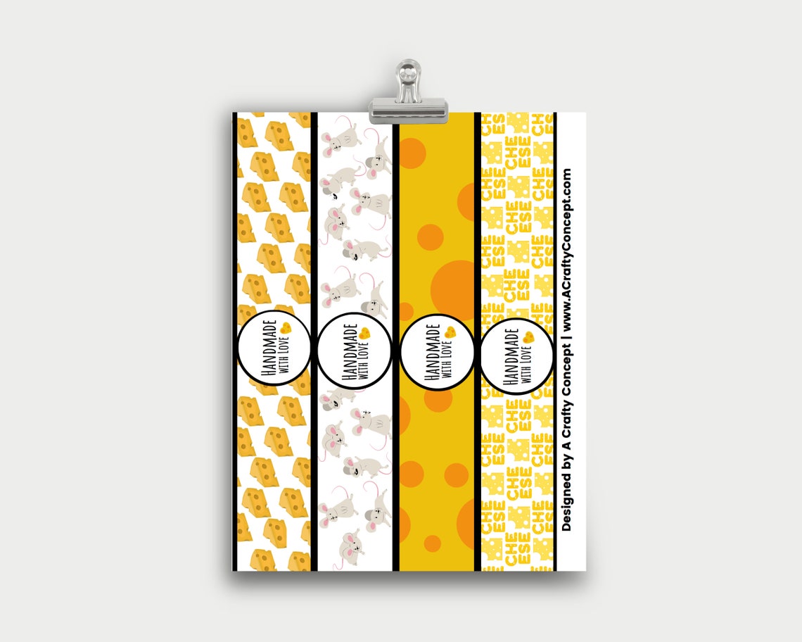 Cheese Themed Printable Product Labels PDF Labels Digital | Etsy