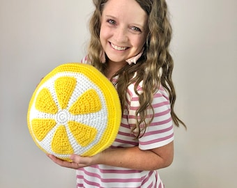 Lemon Peel-o - Crochet Lemon Pillow Pattern