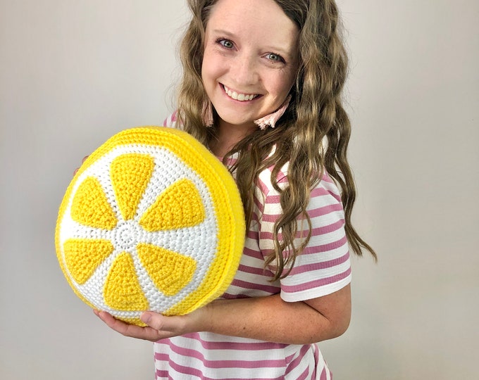 Lemon Peel-o - Crochet Lemon Pillow Pattern