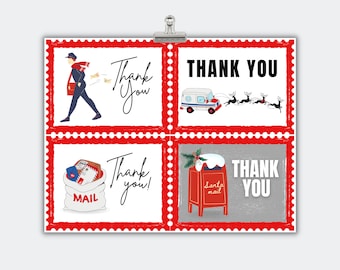 Printable Postal Worker Thank You Cards