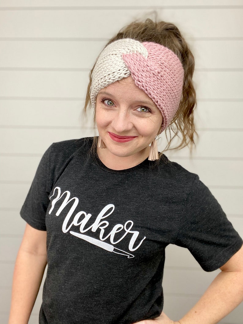 CROCHET PATTERN Twisted Headband Knit Looking Twist Headband Etsy