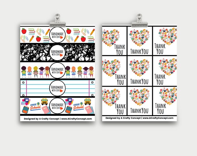 Back to School Wrap Labels
