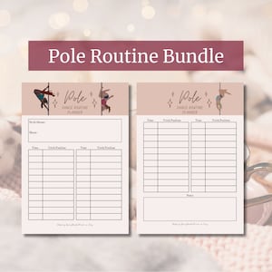 Pole Dance Showcase Routine Planner Printable Template Bundle Pole Fitness Journal Planner Friend Gift For Sister Dancers Goal Tracking