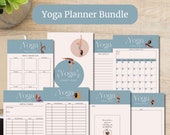 Yoga Journal Tracker Printable Yoga Planner Fitness Plan Tracker Yoga Cards Exercise Journal for Yoga Lover friend Gift